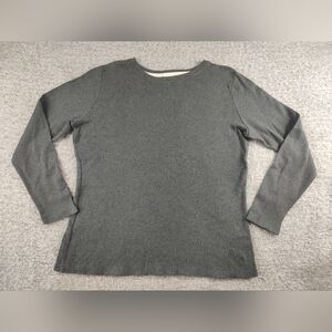 Isaac Mizrahi Live Essential Women's Gray Long-Sleeve Knit Large